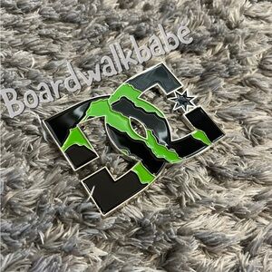 DC shoes and monster energy Black and Green Logo belt buckle